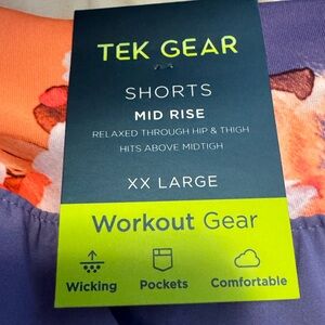 Tek Gear Women's Athletic Shorts - Orange and Purple